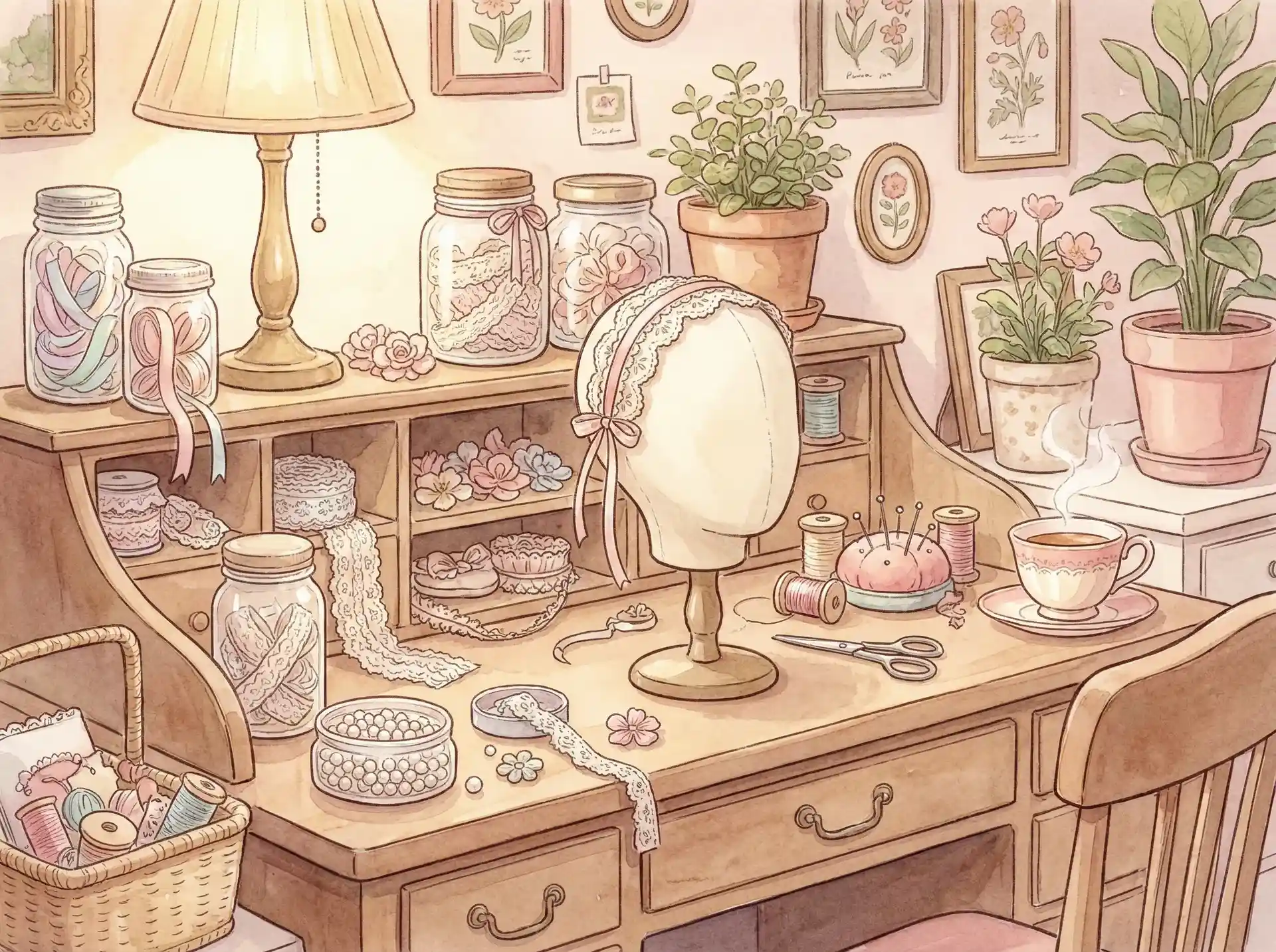 小萝莉 手作蕾丝蝴蝶结发饰教程