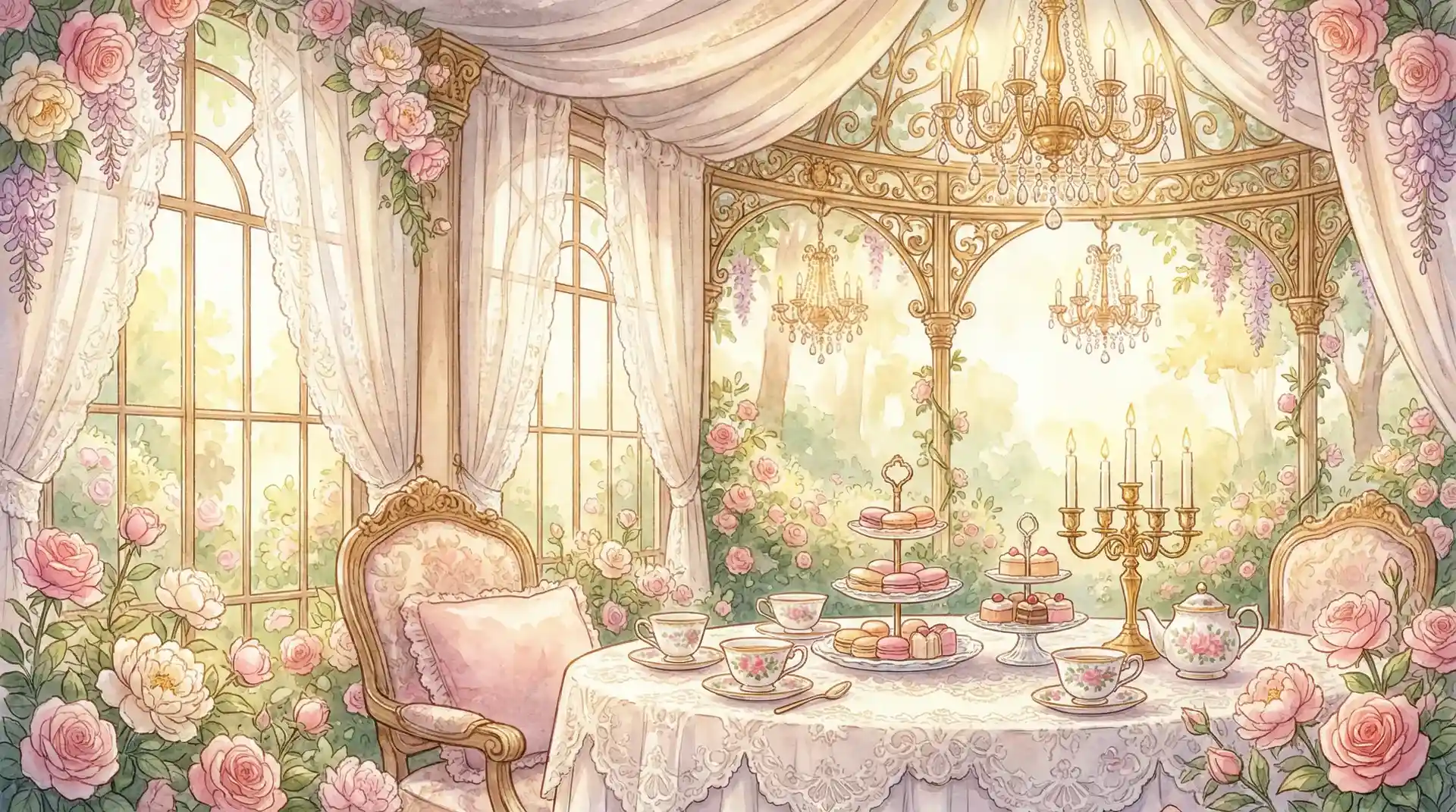 小萝莉 宫廷茶会场景