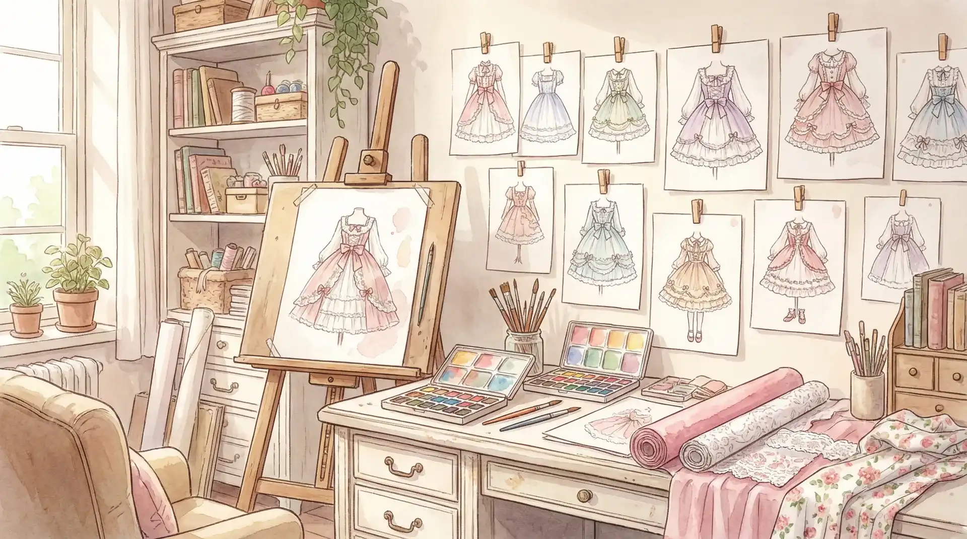 小萝莉 小小绘Lo裙原创设计